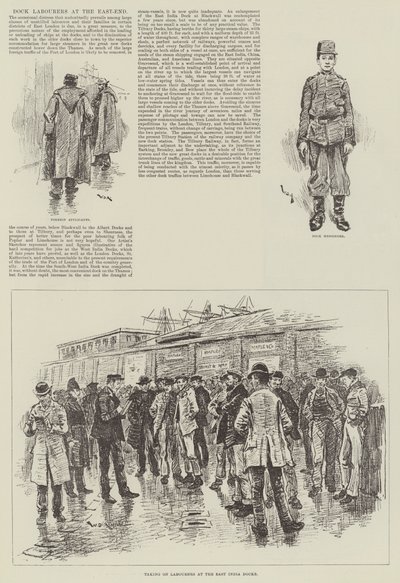 イーストエンドのドック労働者 作： William Douglas Almond